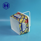 ढक्कन संभाल के साथ खाली स्नैक बिस्किट 3L पैकेजिंग स्क्वायर प्लास्टिक बॉक्स