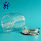 पारदर्शी वायुरोधी प्लास्टिक के डिब्बे मूंगफली चौड़े मुंह वाली पालतू गोल अंगूठी स्क्रू कैप के साथ ईओ खींचो;