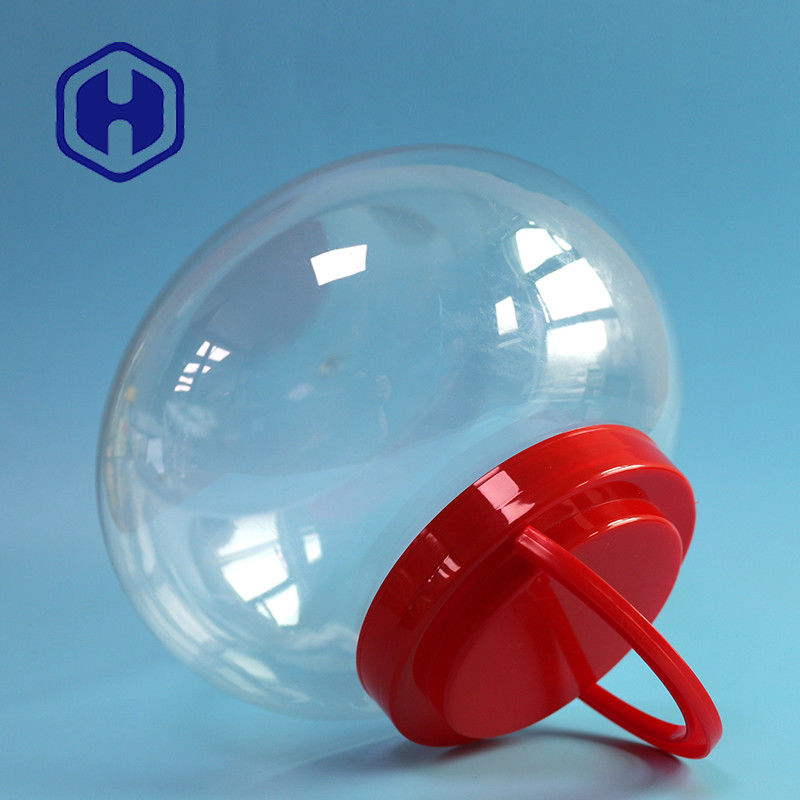 ढक्कन और हैंडल उपहार पैकेजिंग के साथ 3740 मिलीलीटर 126oz बड़े अचार दौर पीईटी प्लास्टिक जार