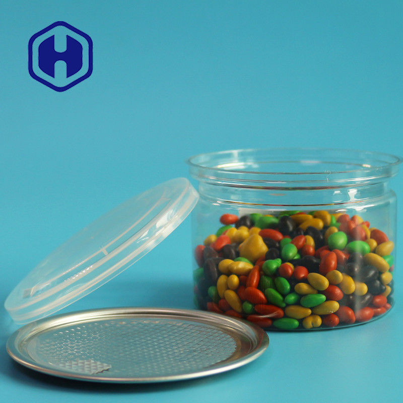 कैट डॉग ट्रीट बिस्कुट प्लास्टिक आसान खुले डिब्बे पालतू भोजन के साथ गोल 250 मिलीलीटर 60 मिमी ऊंचाई