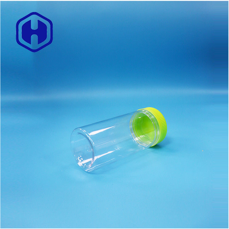 स्पष्ट गोल सूखे खाद्य प्लास्टिक उपहार कैंडीज चीनी नट्स पीईटी जार पेंच शीर्ष ढक्कन