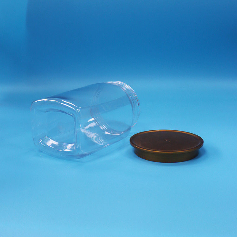 अच्छी गुणवत्ता वाला बेबी फूड स्पष्ट प्लास्टिक पीईटी खाद्य भंडारण कैंडी कुकीज जार सील ढक्कन