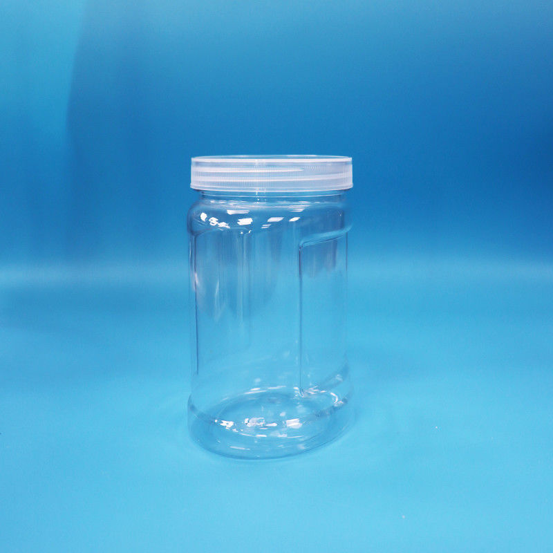 छेड़छाड़ का सबूत सफेद टोपी पीईटी प्लास्टिक स्पष्ट जार खाद्य के लिए अखरोट कैंडी नूडल्स खाद्य ग्रेड