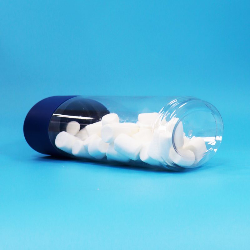 खाद्य ग्रेड अंडाकार आकार का स्पष्ट प्लास्टिक पीईटी कुकीज़ नट्स कैंडी जार, छेड़छाड़-प्रूफ कैप