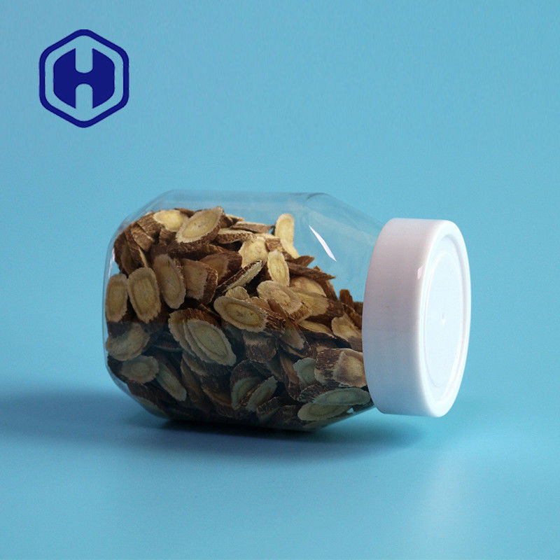 Nontoxic 390ml 13oz प्लास्टिक मूंगफली का मक्खन जार पारदर्शी रंग