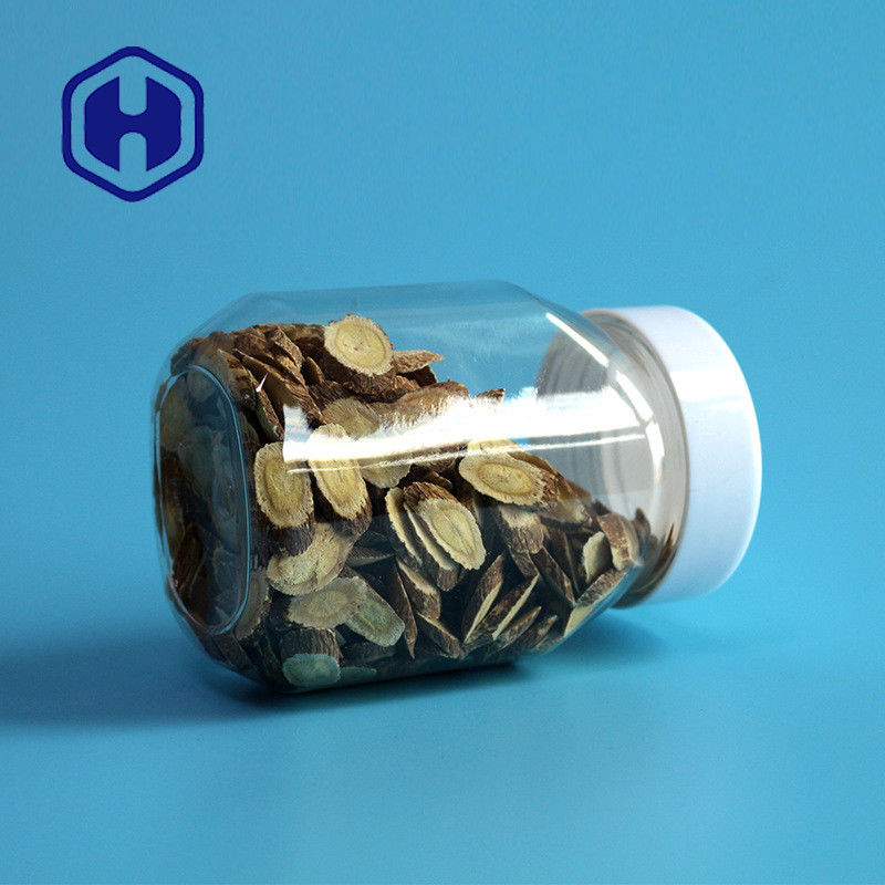 Nontoxic 390ml 13oz प्लास्टिक मूंगफली का मक्खन जार पारदर्शी रंग