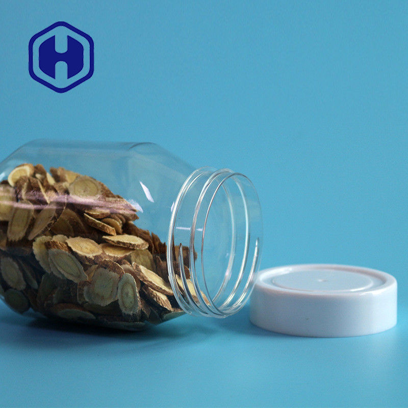 Nontoxic 390ml 13oz प्लास्टिक मूंगफली का मक्खन जार पारदर्शी रंग