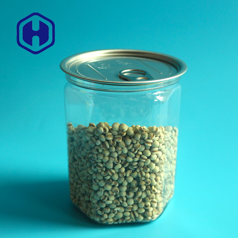 खाद्य थोक पैकेजिंग के लिए हेक्सागोनल 520 मिलीलीटर बीपीए फ्री आसान ओपन पीईटी खाली प्लास्टिक कर सकते हैं: