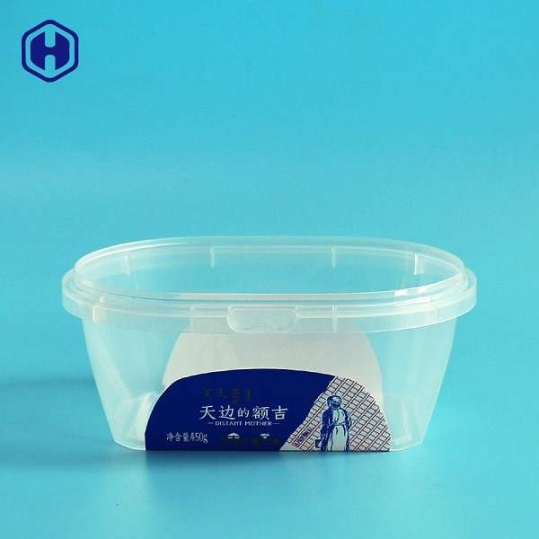 खाद्य ग्रेड स्क्वायर प्लास्टिक खाद्य कंटेनर कवर अनुकूलित मुद्रण के साथ