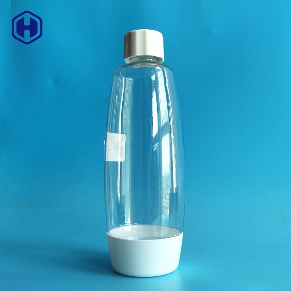 पेंच ढक्कन खाली खाली प्लास्टिक की बोतलें पुन: प्रयोज्य प्लास्टिक तरल कंटेनर