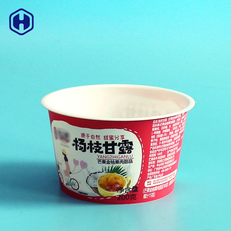 खाद्य ग्रेड IML प्लास्टिक कंटेनर गैर स्पिल कम्पोस्टेबल प्लास्टिक कप