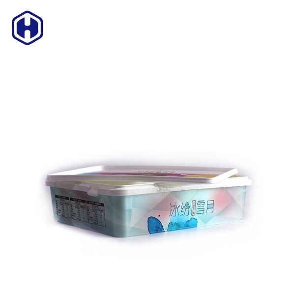 टिकाऊ आइसक्रीम केक IML बॉक्स / Lids के साथ पॉलीप्रोपाइलीन कंटेनर