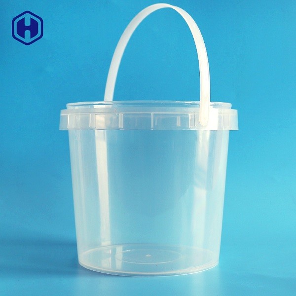 2.5 लीटर IML बाल्टी लिक्विड फूड पैकेजिंग कंटेनर लीक प्रूफ