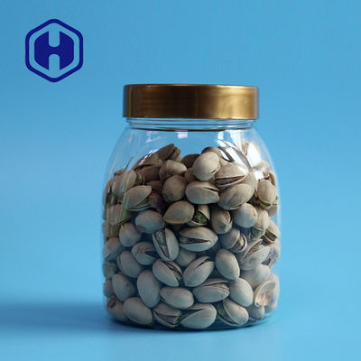 वाइड माउथ स्क्रू ढक्कन प्लास्टिक काजू जार 570 मिली बीपीए फ्री ट्रांसपेरेंट