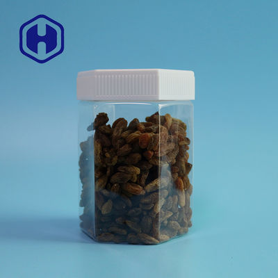 पेंच ढक्कन के साथ हेक्सागोनल 23oz 680ml लीक प्रूफ प्लास्टिक जार