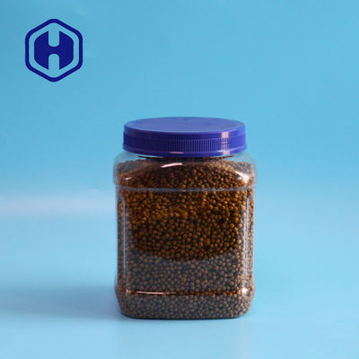 बिस्कुट नट चॉकलेट पैकिंग प्लास्टिक जार वाइड माउथ स्क्वायर 1930ml 65oz