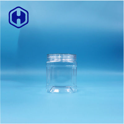 पारदर्शी वर्ग पीईटी प्लास्टिक खाद्य नट्स चीनी कैंडी चबाने का गम कुकीज़ ओट ट्विस्ट जार