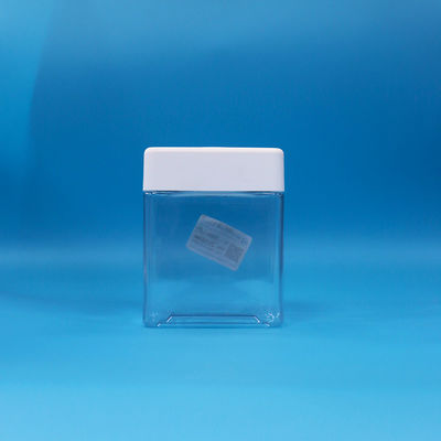 पारदर्शिता पीईटी कैंडी स्नैक प्लास्टिक खाद्य ग्रेड वर्ग जार स्क्रू शीर्ष ढक्कन