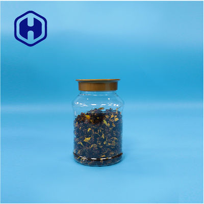 गोल आकार का स्पष्ट खाद्य पैकेजिंग प्लास्टिक मूंगफली का मक्खन बिस्किट कैंडीज जार