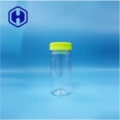 स्पष्ट गोल सूखे खाद्य प्लास्टिक उपहार कैंडीज चीनी नट्स पीईटी जार पेंच शीर्ष ढक्कन