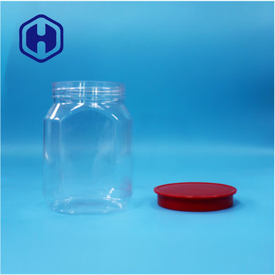 पारदर्शी हेक्सागोन अनूठा आकार प्लास्टिक बिस्किट मिर्च कैंडी बेबी फूड जार