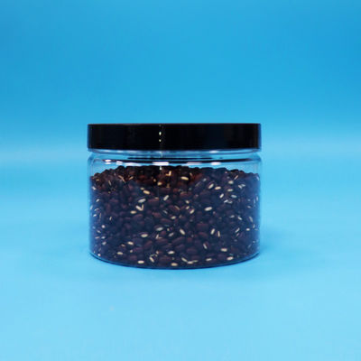 गोल छोटे सील करने योग्य पीईटी प्लास्टिक खाद्य ग्रेड कुकी मीठे स्पष्ट जार पेंच ढक्कन