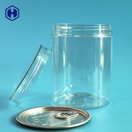 पेंच ढक्कन प्रकार स्पष्ट प्लास्टिक डिब्बे 16OZ 500ML एल्यूमीनियम EOE शीर्ष के साथ