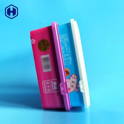 खाद्य ग्रेड स्क्वायर प्लास्टिक बक्से ढक्कन के साथ स्वच्छ गंधहीन BPA मुक्त