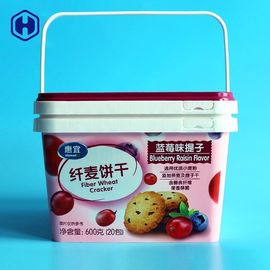 लीक प्रूफ IML टब्स / BPA फ्री स्क्वायर फूड ग्रेड बकेट्स इनसाइड लेंथ 181MM