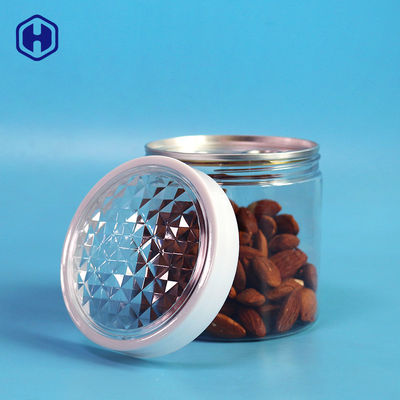 क्लियर 360ml 12oz स्क्रू कैप एयरटाइट प्लास्टिक जार