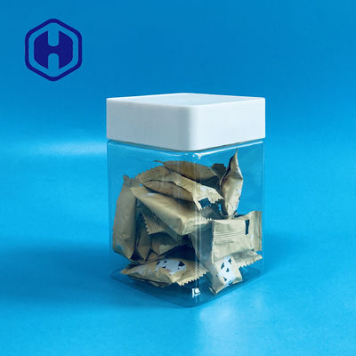 खजूर के लिए साफ प्लास्टिक पालतू कुकी जार मार्शमैलो बीज अखरोट सूखे सब्जी फल