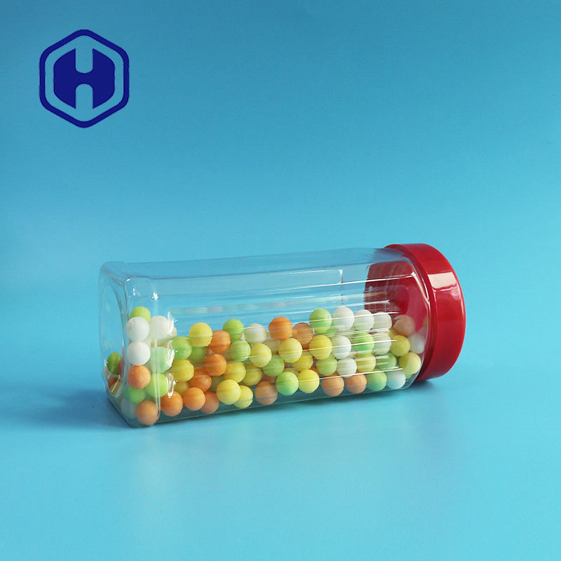 171 मिमी ऊँचाई पीईटी स्क्वायर जार थोक नट काजू सुगंधित चाय सूखे सब्जी 560 मिलीलीटर प्लास्टिक कवर