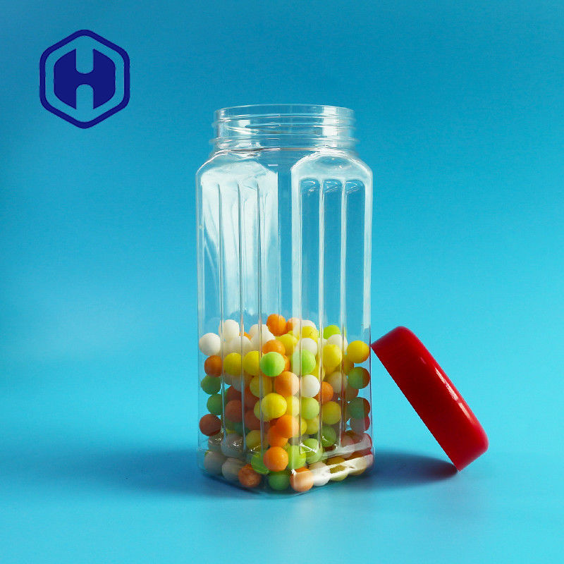 171 मिमी ऊँचाई पीईटी स्क्वायर जार थोक नट काजू सुगंधित चाय सूखे सब्जी 560 मिलीलीटर प्लास्टिक कवर