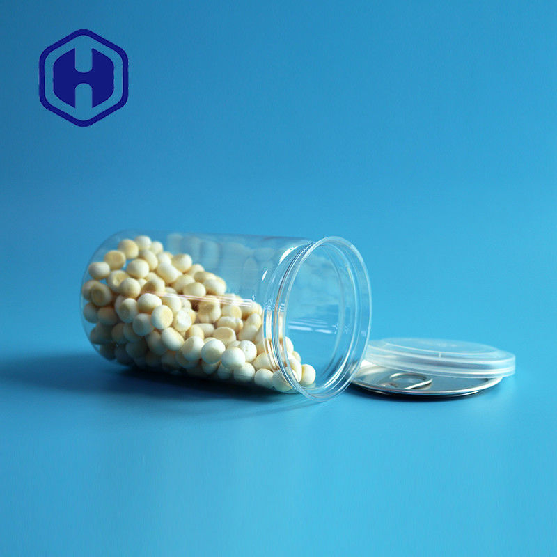 एल्यूमीनियम ईपीई या प्लास्टिक पीई ढक्कन के साथ 375ml 211# 12oz एयरटाइट प्रीमियम पीईटी डिब्बे