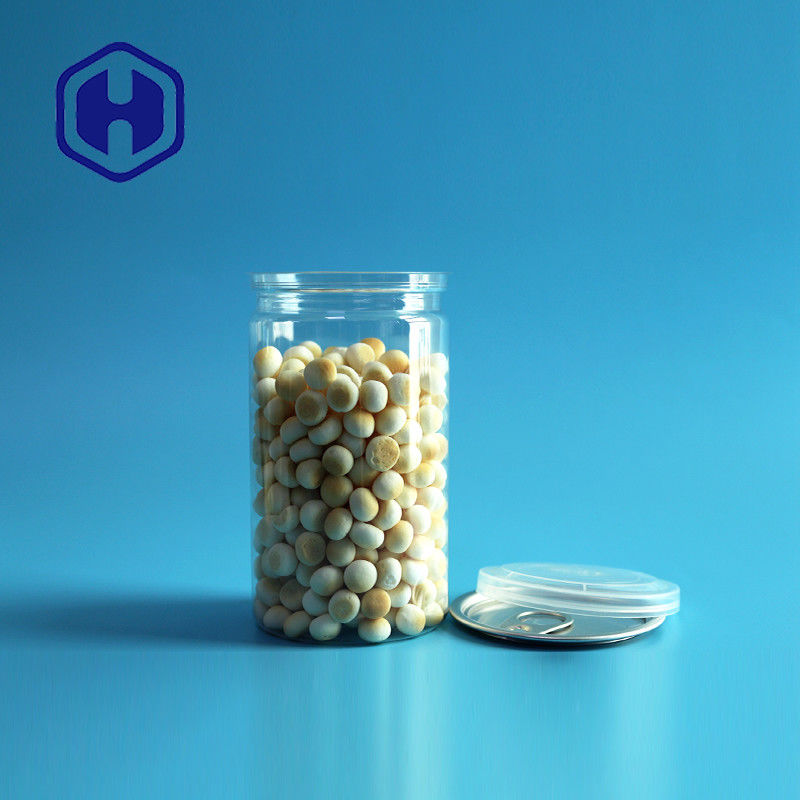 एल्यूमीनियम ईपीई या प्लास्टिक पीई ढक्कन के साथ 375ml 211# 12oz एयरटाइट प्रीमियम पीईटी डिब्बे