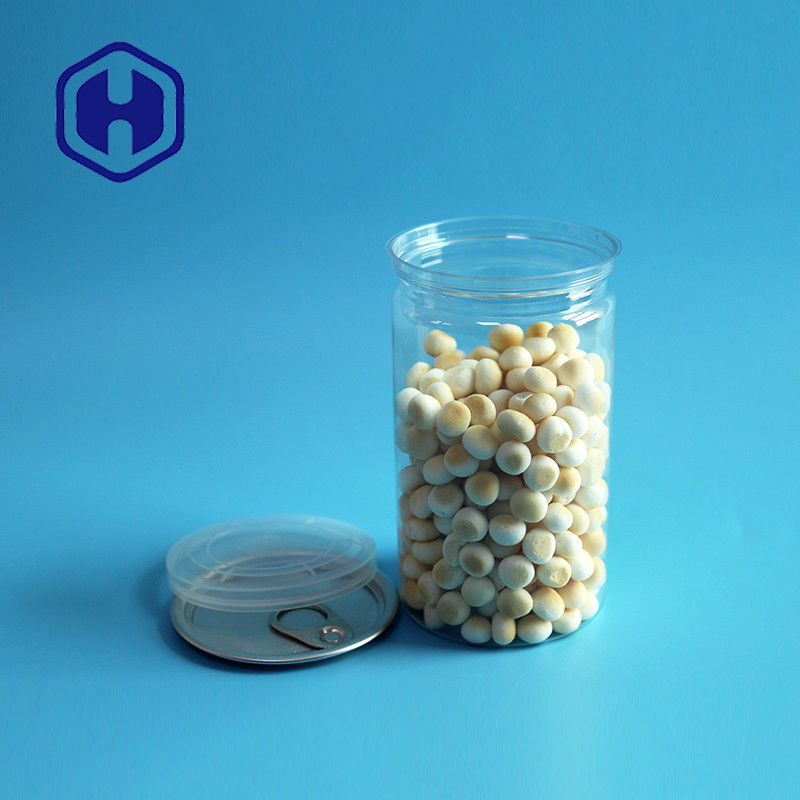 एल्यूमीनियम ईपीई या प्लास्टिक पीई ढक्कन के साथ 375ml 211# 12oz एयरटाइट प्रीमियम पीईटी डिब्बे