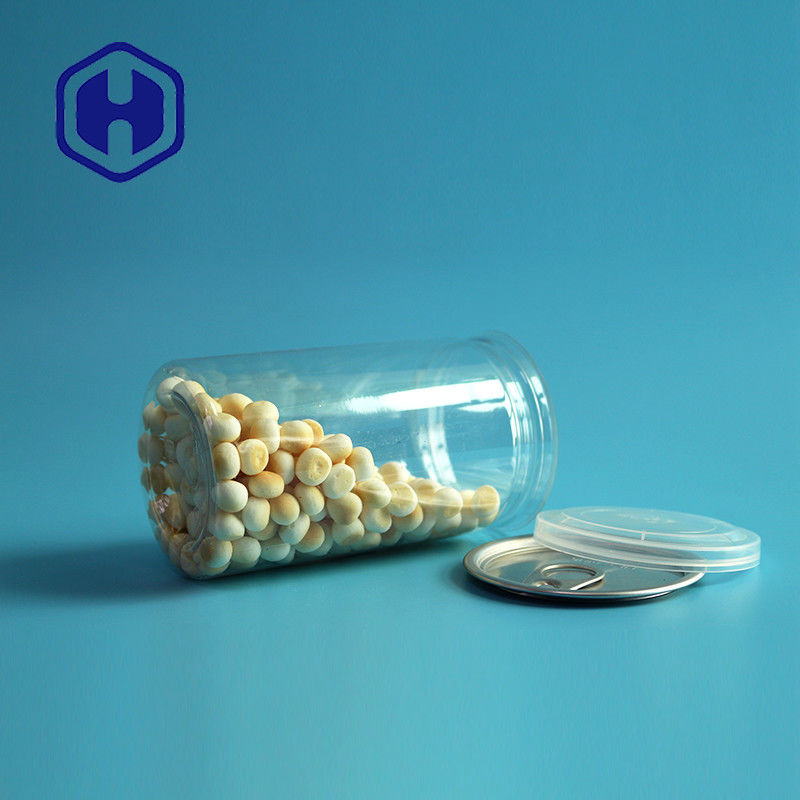 एल्यूमीनियम ईपीई या प्लास्टिक पीई ढक्कन के साथ 375ml 211# 12oz एयरटाइट प्रीमियम पीईटी डिब्बे