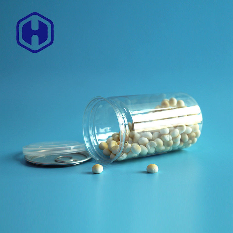 एल्यूमीनियम ईपीई या प्लास्टिक पीई ढक्कन के साथ 375ml 211# 12oz एयरटाइट प्रीमियम पीईटी डिब्बे