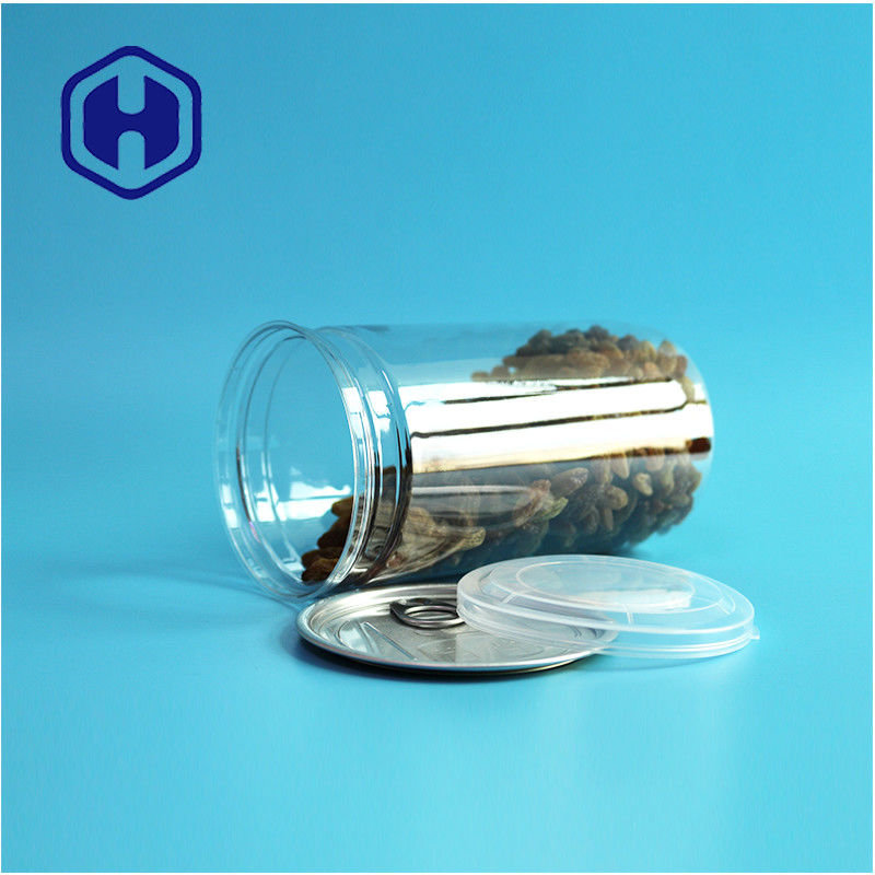 500 मिलीलीटर अनुकूलित डिजाइन स्नैक खाद्य उत्पाद पुनः प्रयोज्य पीईटी प्लास्टिक डिब्बे खाद्य पैकेजिंग के लिए