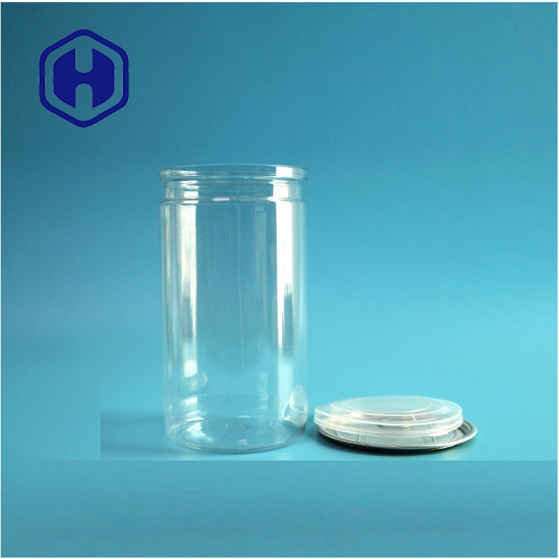 500 मिलीलीटर अनुकूलित डिजाइन स्नैक खाद्य उत्पाद पुनः प्रयोज्य पीईटी प्लास्टिक डिब्बे खाद्य पैकेजिंग के लिए