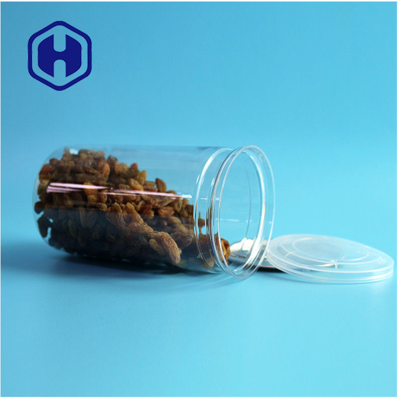 500 मिलीलीटर अनुकूलित डिजाइन स्नैक खाद्य उत्पाद पुनः प्रयोज्य पीईटी प्लास्टिक डिब्बे खाद्य पैकेजिंग के लिए