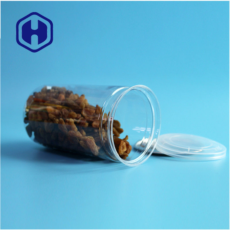 500 मिलीलीटर अनुकूलित डिजाइन स्नैक खाद्य उत्पाद पुनः प्रयोज्य पीईटी प्लास्टिक डिब्बे खाद्य पैकेजिंग के लिए