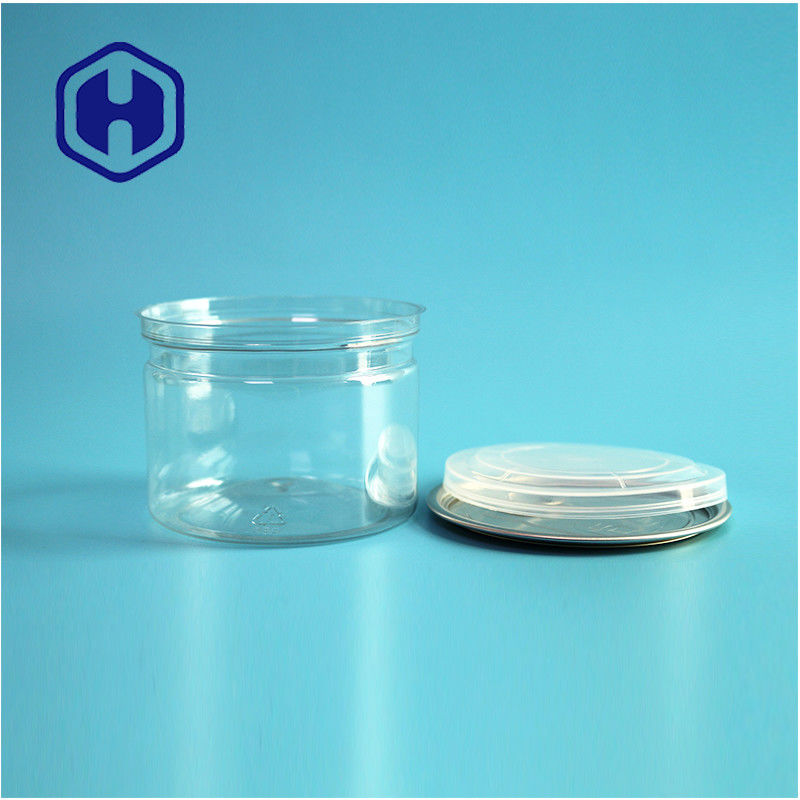 कैंडीज चॉकलेट स्नैक 250ml 8 औंस स्पष्ट स्पष्ट पीईटी कैन खाद्य पैकेजिंग आसान खुला अंत के साथ