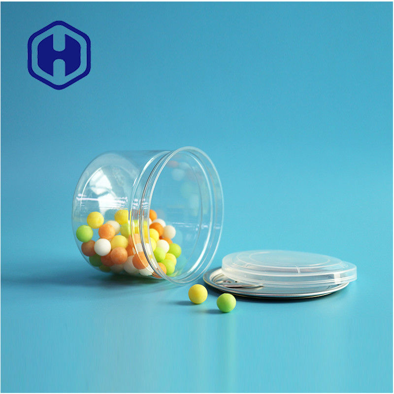 कैंडीज चॉकलेट स्नैक 250ml 8 औंस स्पष्ट स्पष्ट पीईटी कैन खाद्य पैकेजिंग आसान खुला अंत के साथ