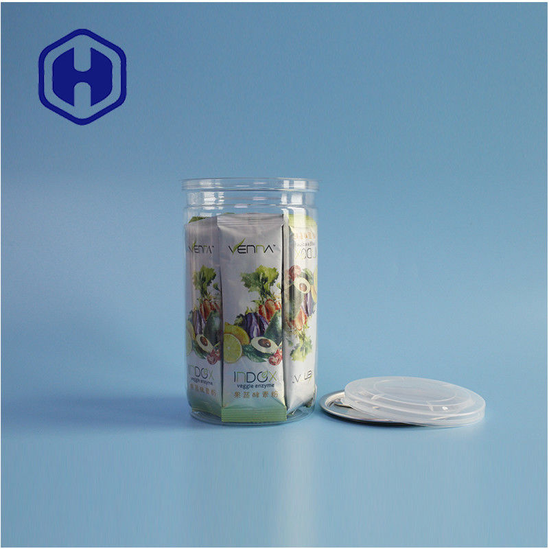 मसालेदार स्नैक्स आसान खोलना 307# आसान खाद्य पैकेजिंग के लिए पीईटी बेलनाकार डिब्बे