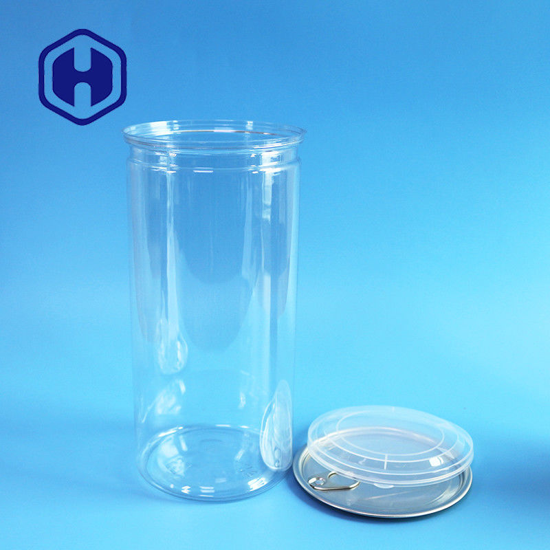 1380 मिलीलीटर पॉपकॉर्न बीन्स स्पष्ट पीईटी डिब्बा जिसमें आसानी से भरने और वितरित करने के लिए व्यापक मुंह है