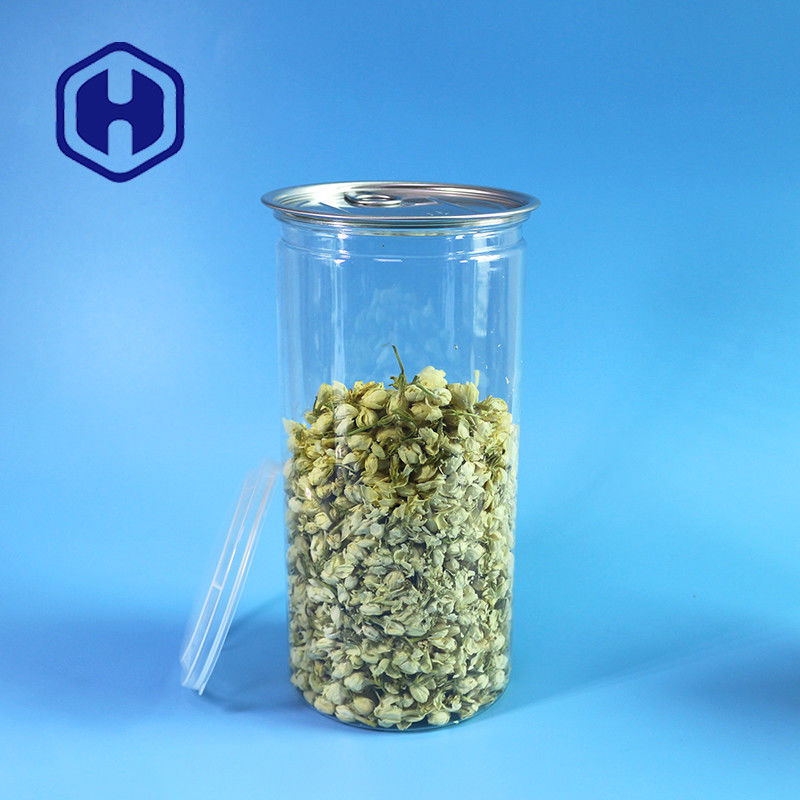 1380 मिलीलीटर पॉपकॉर्न बीन्स स्पष्ट पीईटी डिब्बा जिसमें आसानी से भरने और वितरित करने के लिए व्यापक मुंह है