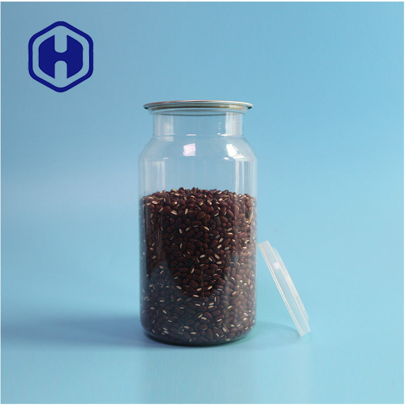 सूखे भोजन और मसालों के लिए साफ पीईटी प्लास्टिक के डिब्बे लीक प्रूफ और आसान ओपन डिजाइन के साथ