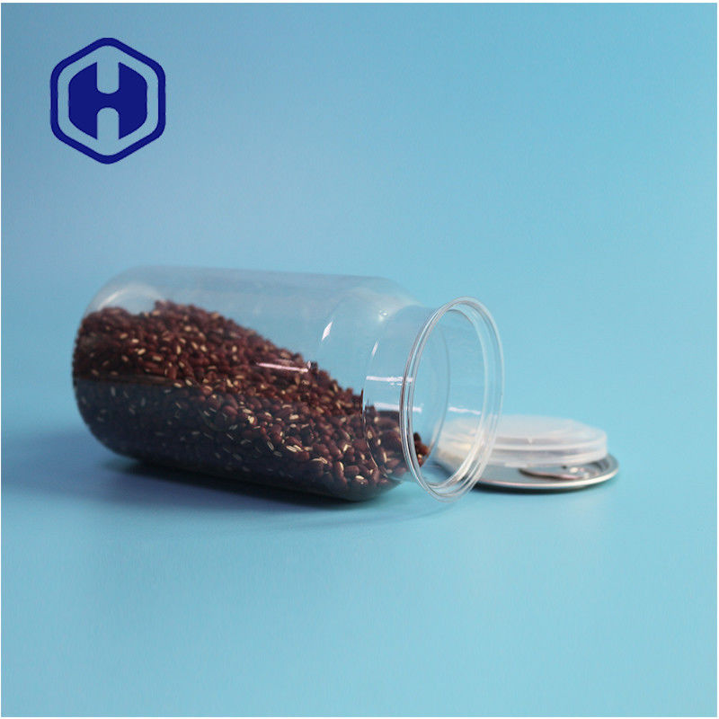 सूखे भोजन और मसालों के लिए साफ पीईटी प्लास्टिक के डिब्बे लीक प्रूफ और आसान ओपन डिजाइन के साथ