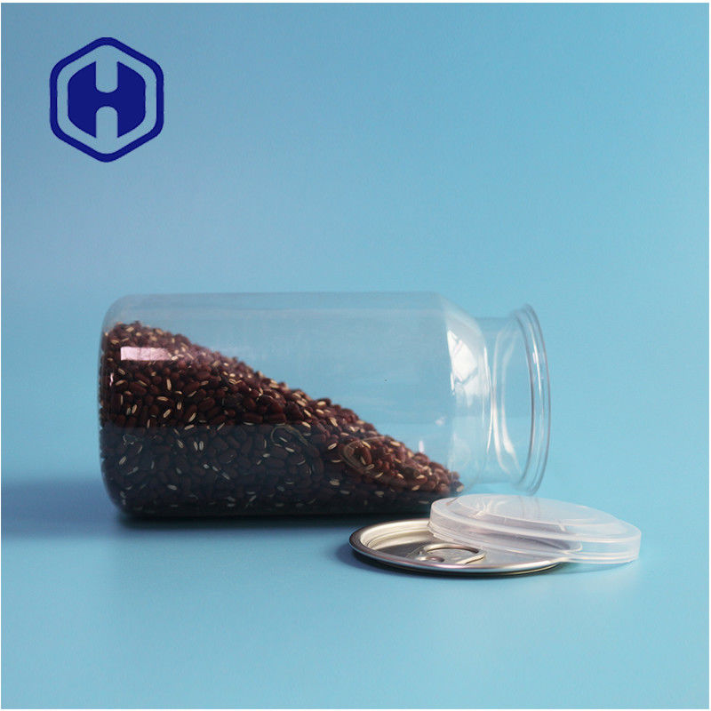 सूखे भोजन और मसालों के लिए साफ पीईटी प्लास्टिक के डिब्बे लीक प्रूफ और आसान ओपन डिजाइन के साथ